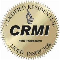 Certified Residential Mold Inspector (CRMI) badge, representing professional mold inspection qualifications and expertise in mold remediation services.