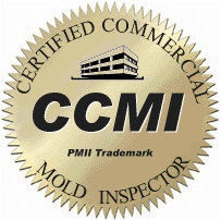 Certified Commercial Mold Inspector (CCMI) seal, showcasing professional certification in mold inspection and remediation services for American Mold Experts in Southwest Florida.