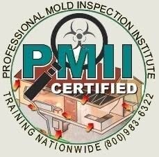 PMII Certified logo showcasing Professional Mold Inspection Institute certification, emphasizing expertise in mold inspection and remediation services relevant to American Mold Experts in Southwest Florida.